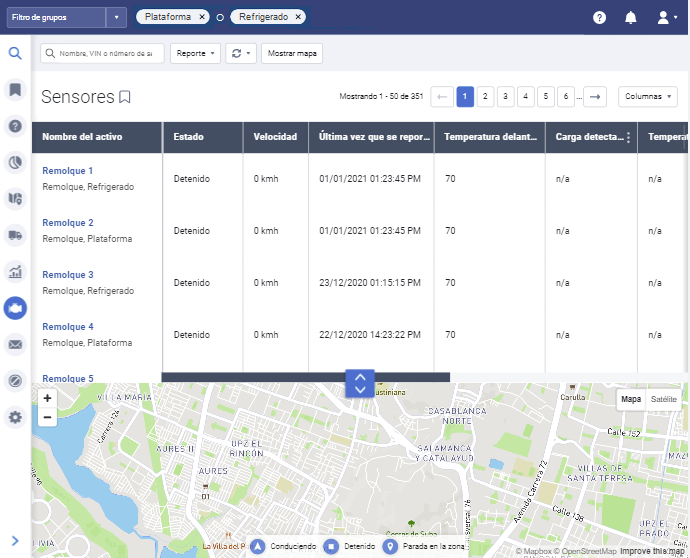 Mejoras del mapa en MyGeotab